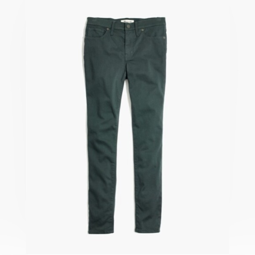 ❤️FINAL SALE❤️ Madewell Steel Green 9” High Rise Skinny Sateen Jeans Size 26T